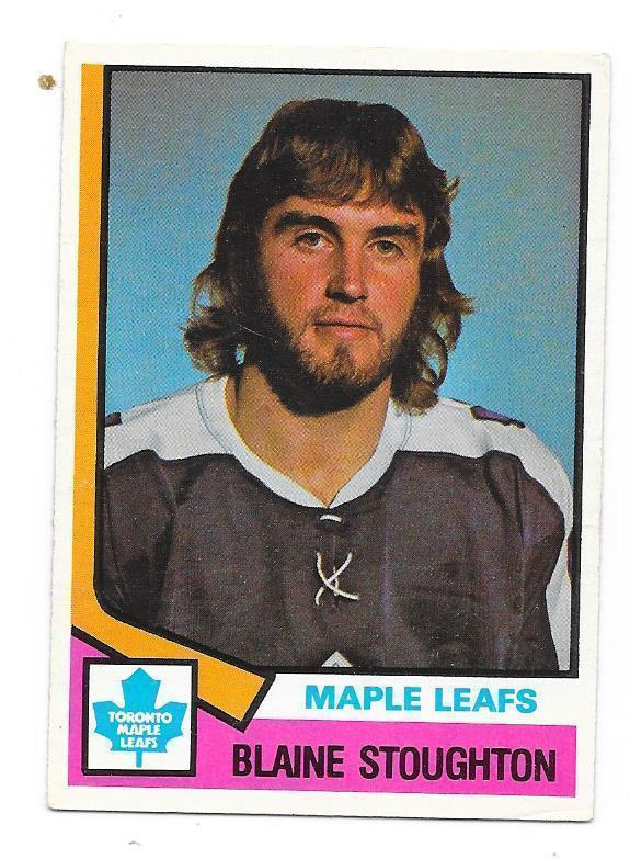 1974-75 OPC #348 Blaine Stoughton Toronto Maple Leafs RC