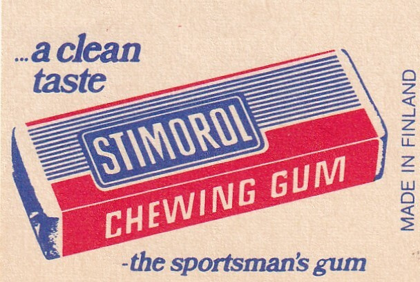 SRIMOROL. Chewing Gum. Made in Finland ,   s85