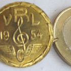 VANHA Merkki VRL 1954 Rautatie Kuoro Hopeaa - pikkukuva 1