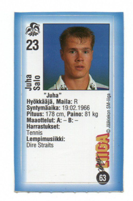 Jääkiekko JyväsHyvä n:o 63 JUHA SALO
