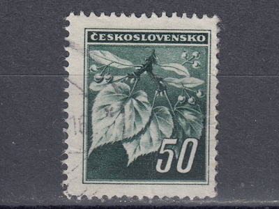 Tsekkoslovakia 1945 Mi 426 Linden Leaves