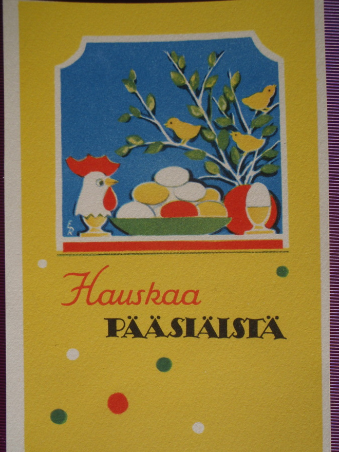 Etel Raivio pääsiäispöytä katettu