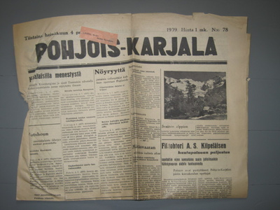 Sanomalehti : Pohjois-Karjala 4.7.1939 (IKL)
