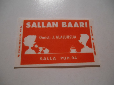 TT Etiketti Sallan  Baari Salla