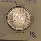 Hopearaha 200 markkaa 1958 H, Suomi, 8,3 g Ag500 - pikkukuva 1