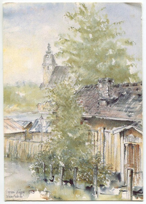 Naantali puutaloja ja kirkko, Tapani Kiippa 1983