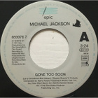 7” SINGLE Michael Jackson - Gone Too Soon - pikkukuva 1