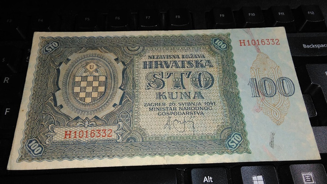 Croatia Kroatia 100 kuna 1941 P2 sn332 VF