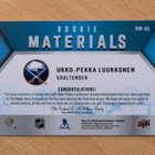 2021-22 Upper Deck Ukko-Pekka Luukkonen Rookie Materials - pikkukuva 2