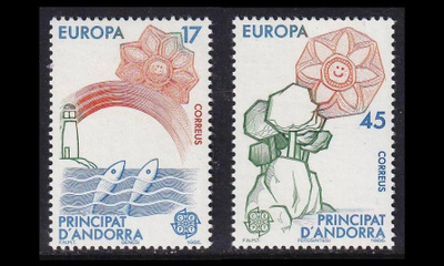 Andorra Sp 188-9 ** Europa ympäristönsuojelu (1986)