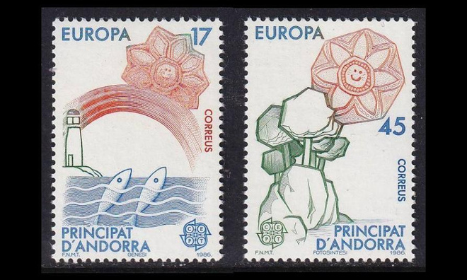 Andorra Sp 188-9 ** Europa ympäristönsuojelu (1986)