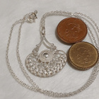 Vintage Design hopea filigraani riipus ketjulla MX 830 900S - pikkukuva 5
