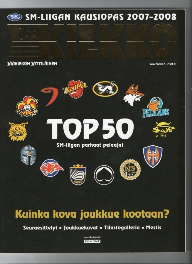 JÄÄKIEKKO n:o 7 2007 SM-Liigan kausiopas 2007-2008
