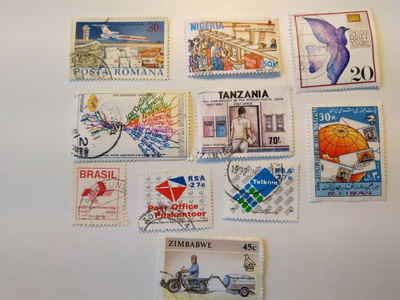 Postimerkki aihekokoelma posti ja filatelia 10 erilaista