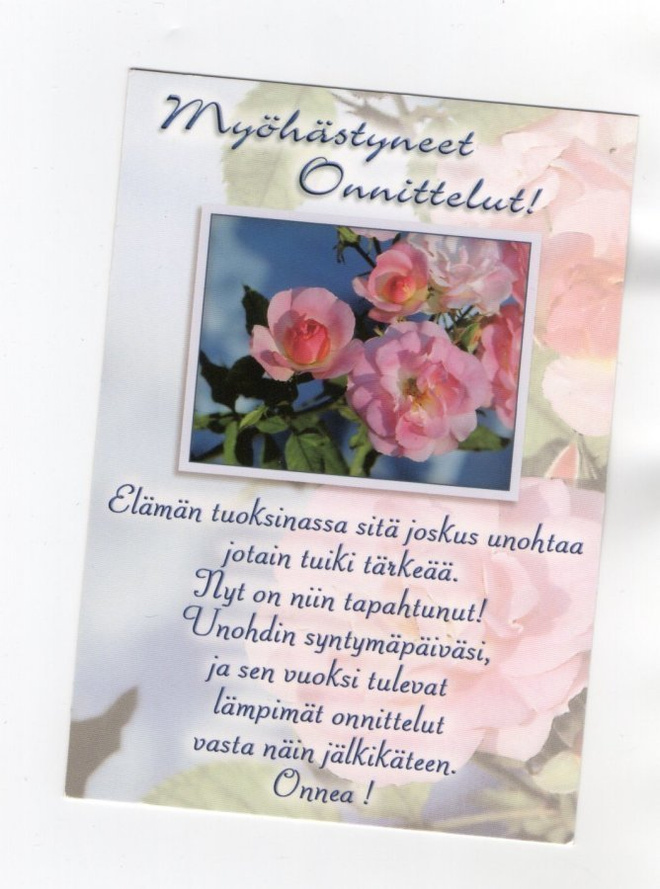 °°MYÖHÄSTYNEET ONNITTELUT!°° /Papron
