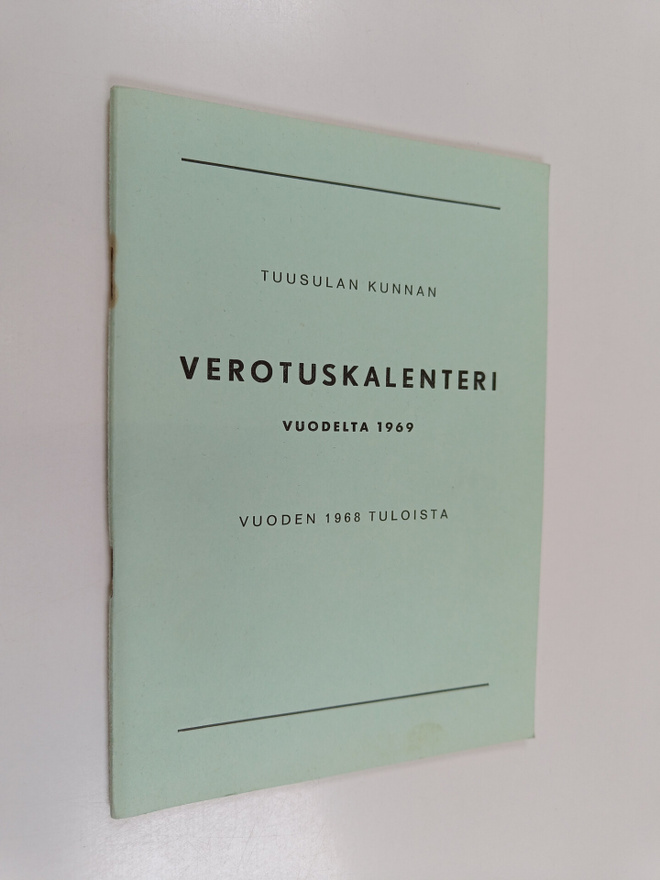 Tuusulan kunnan verotuskalenteri vuodelta 1969 : vuoden 1...