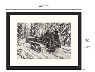 Uusi Caterpillar art print kehystetty 30 cm x 40 cm