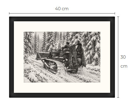 Uusi Caterpillar art print kehystetty 30 cm x 40 cm