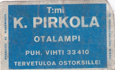 Otalampi, Vihti, T:mi K. Pirkola   b535