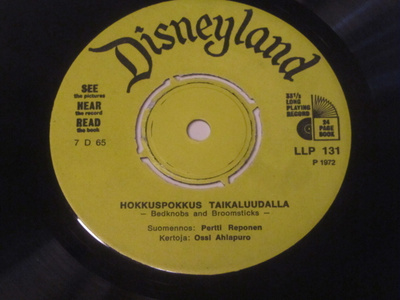 Hokkuspokkus Taikaluudalla 7" single 1971 Disney