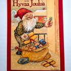 "Joulupukki jo ovella"-KULKEMATON JOULUKORTTI - pikkukuva 1