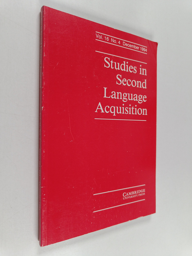 Studies in Second Language Acquisition vol. 16. no. 4, de...