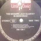 THE MODERN JAZZ QUARTET :: IN MEMORIAM :: VINYYLI  LP - pikkukuva 3