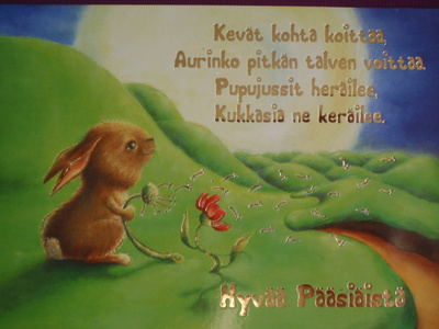 Pupu kerännyt kukkasen