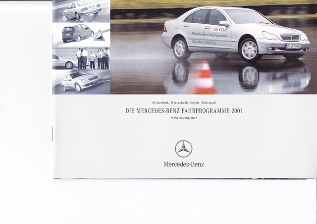 Mercedes-Benz ajokoulutus -esite, 2001