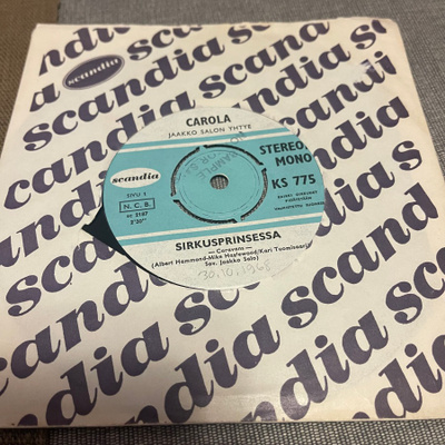 CAROLA: Sirkusprinsessa * Rakkauden jälkeen *FIN 1968
