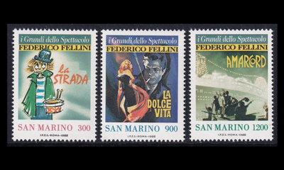San Marino 1391-3 ** Elokuva- ja televisiovuosi (1988)