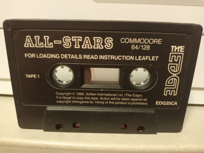 Commodore 64/128 All-Stars kasetti, L, rare