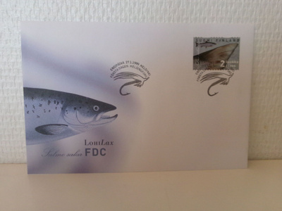 FDC- ensipäiväkuori - Maakuntakalat - Lohi - 1999