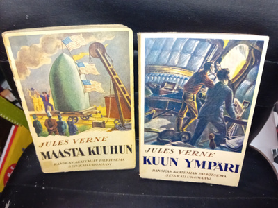 Verne : Maasta kuuhun / Kuun ympäri ( SIS POSTIKULU )