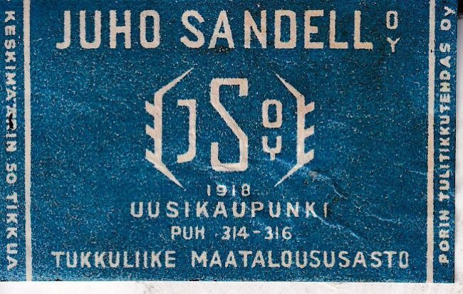 Uusikaupunki, Juho Sandell Oy , s99