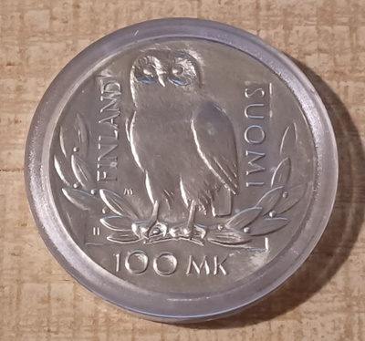 100 mk 1990 H:gin yliopisto 350v. Hopea 830. KL 9