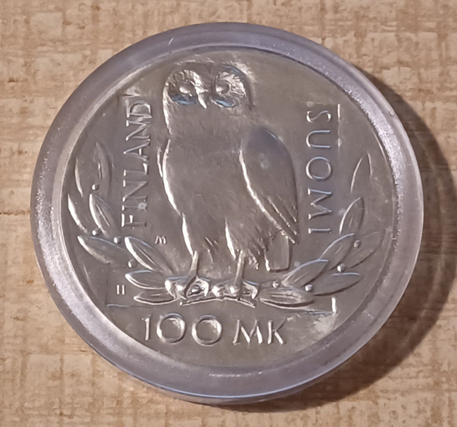 100 mk 1990 H:gin yliopisto 350v. Hopea 830. KL 9