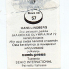 Jääkiekko Olympia-MM 1972 n:o 57 HANS LINDBERG - pikkukuva 2