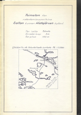 Salla - Hietajärvi - Toimelantie kartta