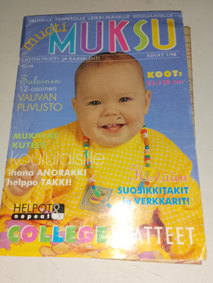 Muoti muksu 1/1998- mm. vauvan puvusto