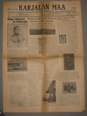 Sanomalehti  Karjalan Maa 28.2.1935