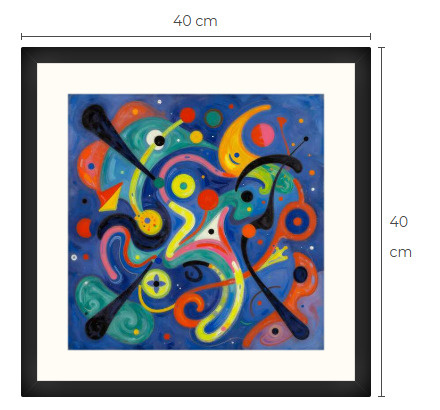 Uusi uniikki abstrakti art print taulu 40 cm x 40 cm