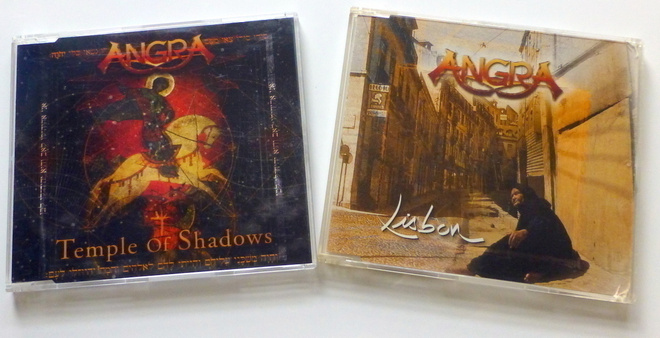 ANGRA 2 kpl CD;t Temple of Shadows & Lisbon CD-singlet