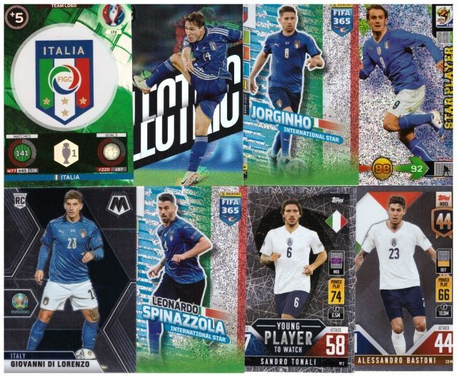 8 x ITALIA JalkaPallo ErikoisKortteja