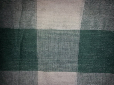 Vihreä , harmaa pellavajäljitelmä verhokangas 240x150cm