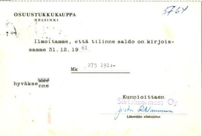 FIRMAKORTTI TORNIO SIIRTOKUORMAUS