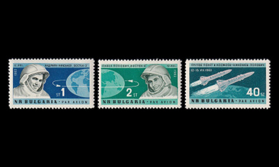 Bulgaria 1355-7 ** Avaruusalus Vostok 3 ja 4 ryhmälento (19