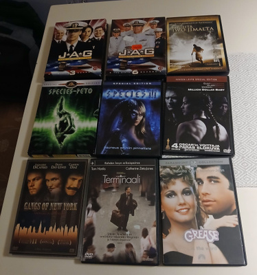 Dvd-elokuvia ja tv-sarjoja 5e / kpl