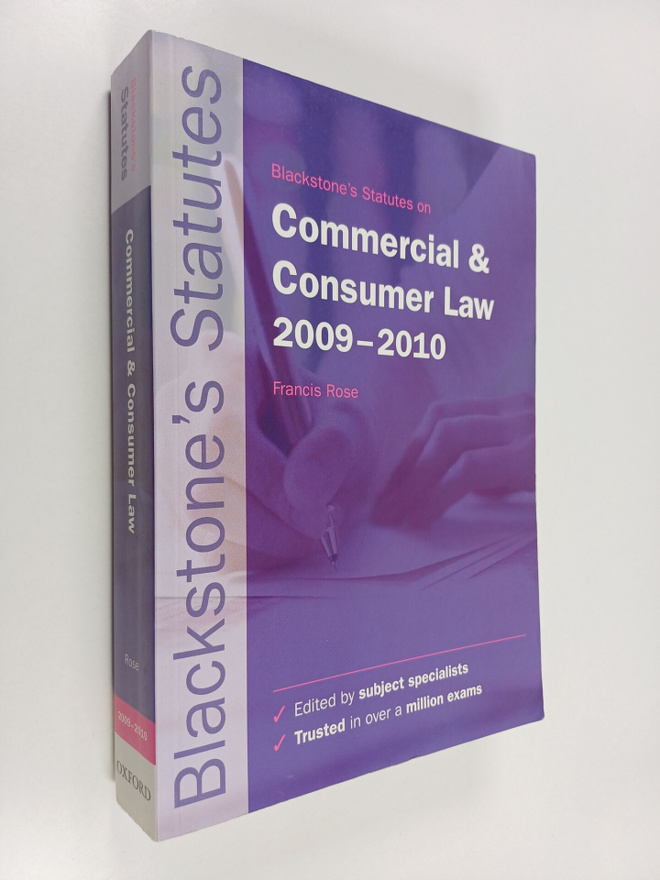 Francis D. Rose : Blackstone's Statutes on Commercial and...