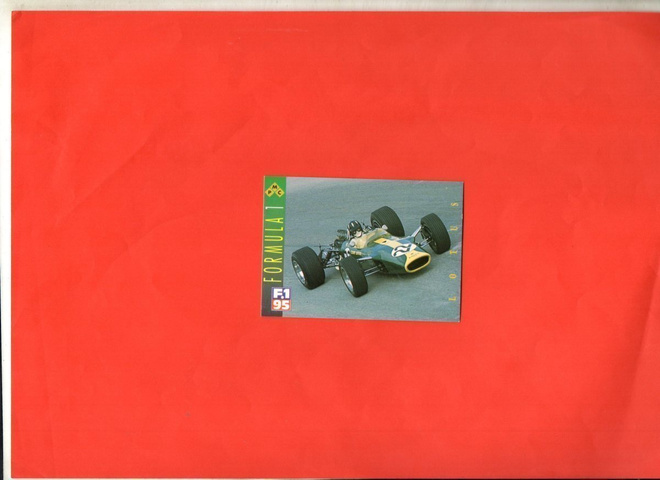 FORMULA 1 F.1 1995 n:o 108 Keräilykuva